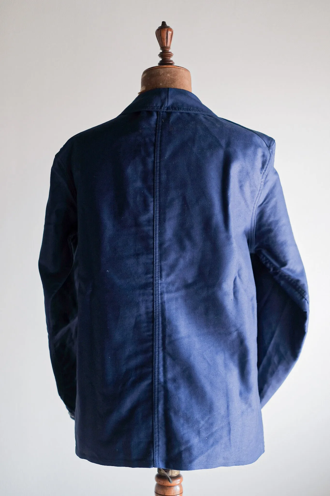 [~ 50's] Veste de travail de moleskin bleu vintage française 