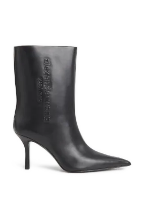 ALEXANDER WANG  Bottines à talons aiguille en cuir  - Noir