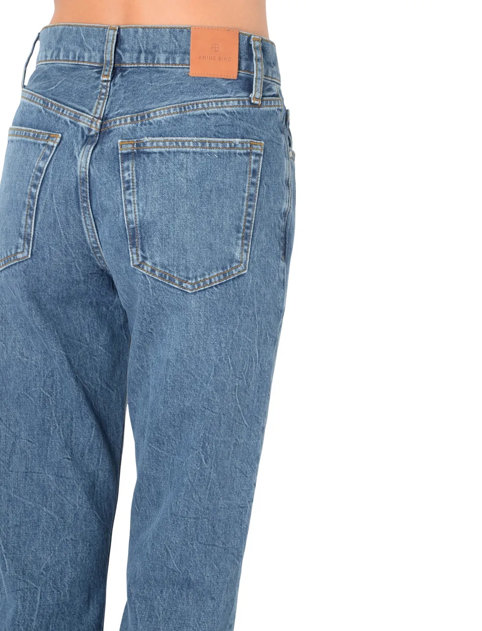 Anine Bing Jeans Benson en coton bleu