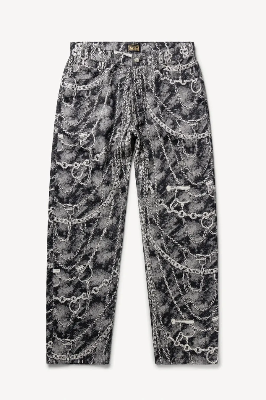 Aries Arise - Chains Jacquard Lilly Jeans - Black