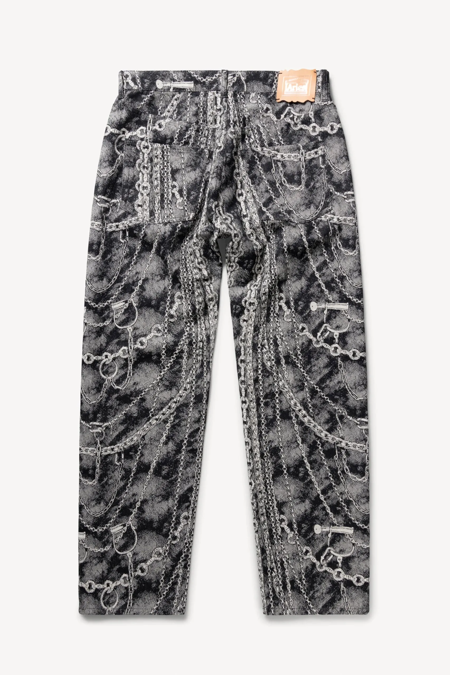 Aries Arise - Chains Jacquard Lilly Jeans - Black