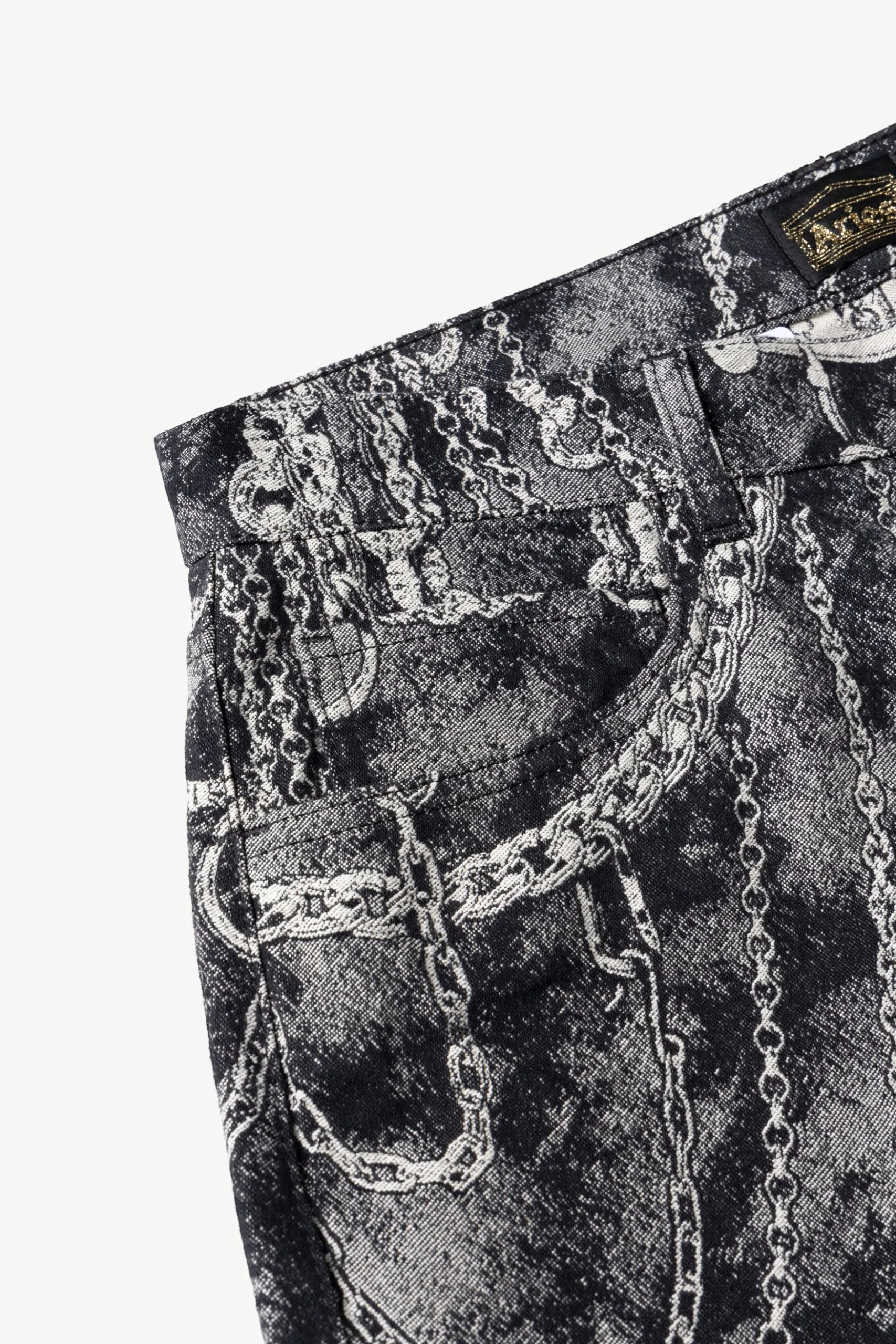 Aries Arise - Chains Jacquard Lilly Jeans - Black