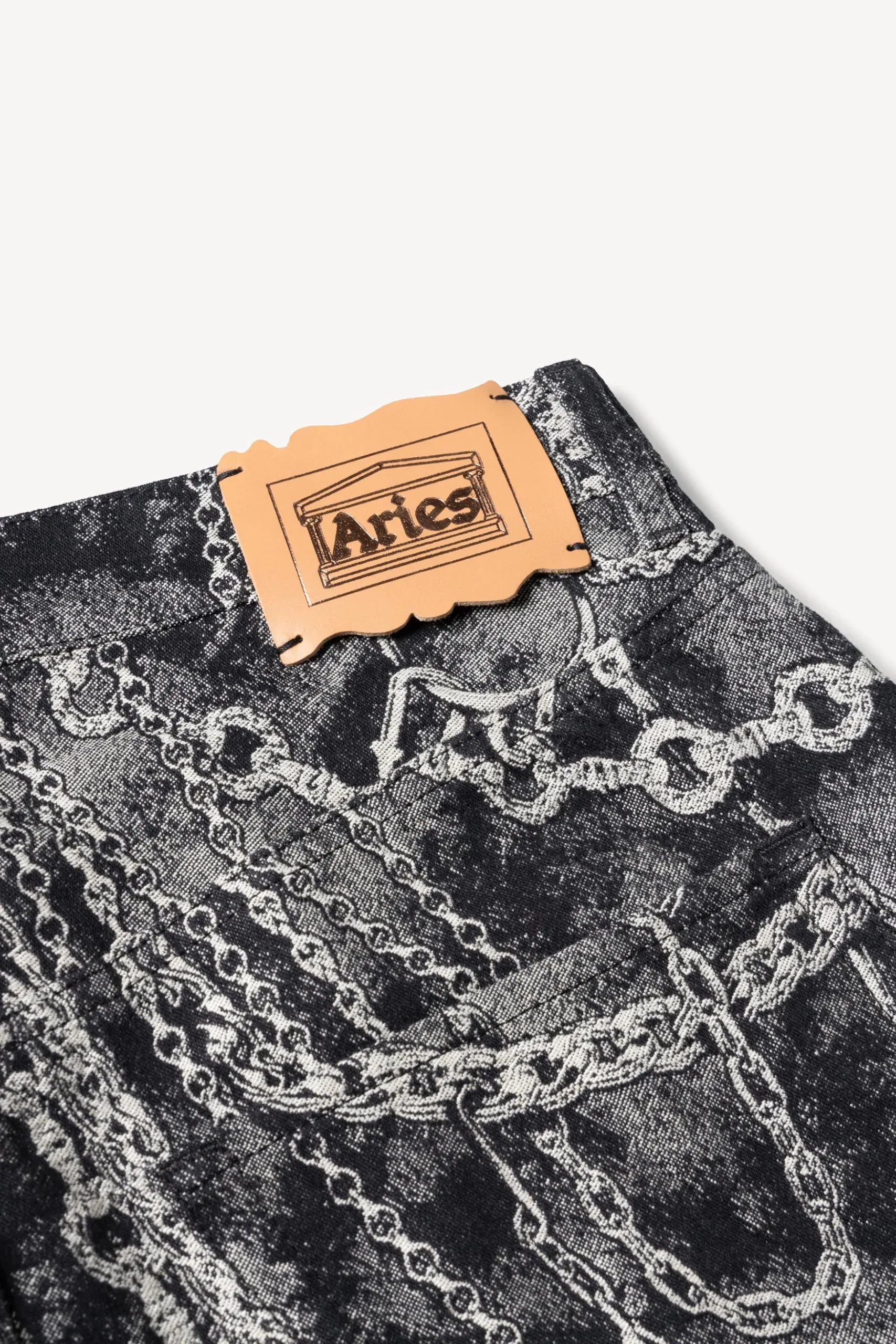 Aries Arise - Chains Jacquard Lilly Jeans - Black