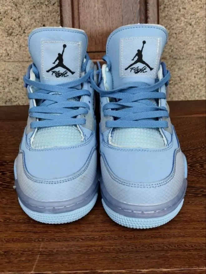 Baskets Air Jordan 4 Retro Off-White Blue