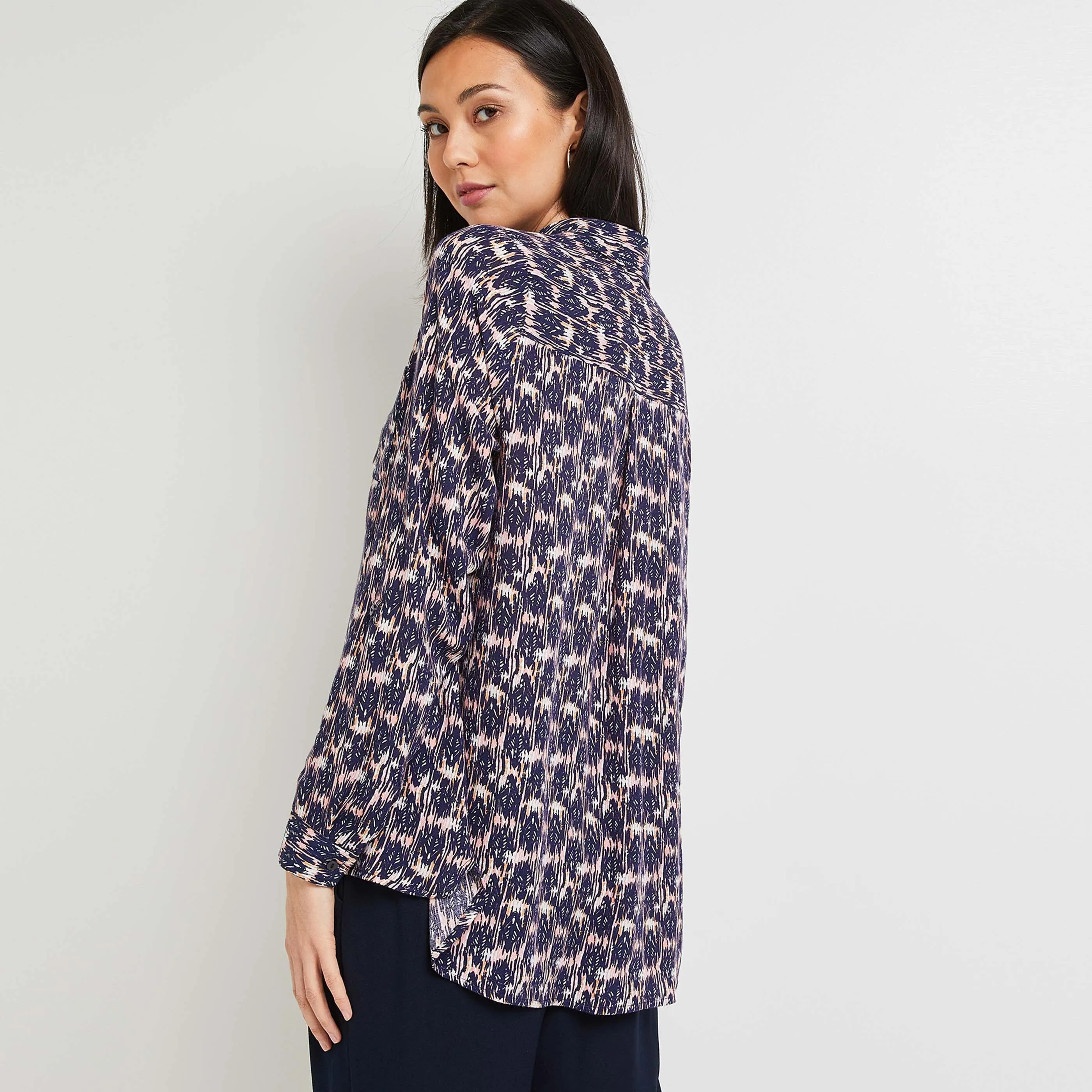 Blouse fluide imprimée femme