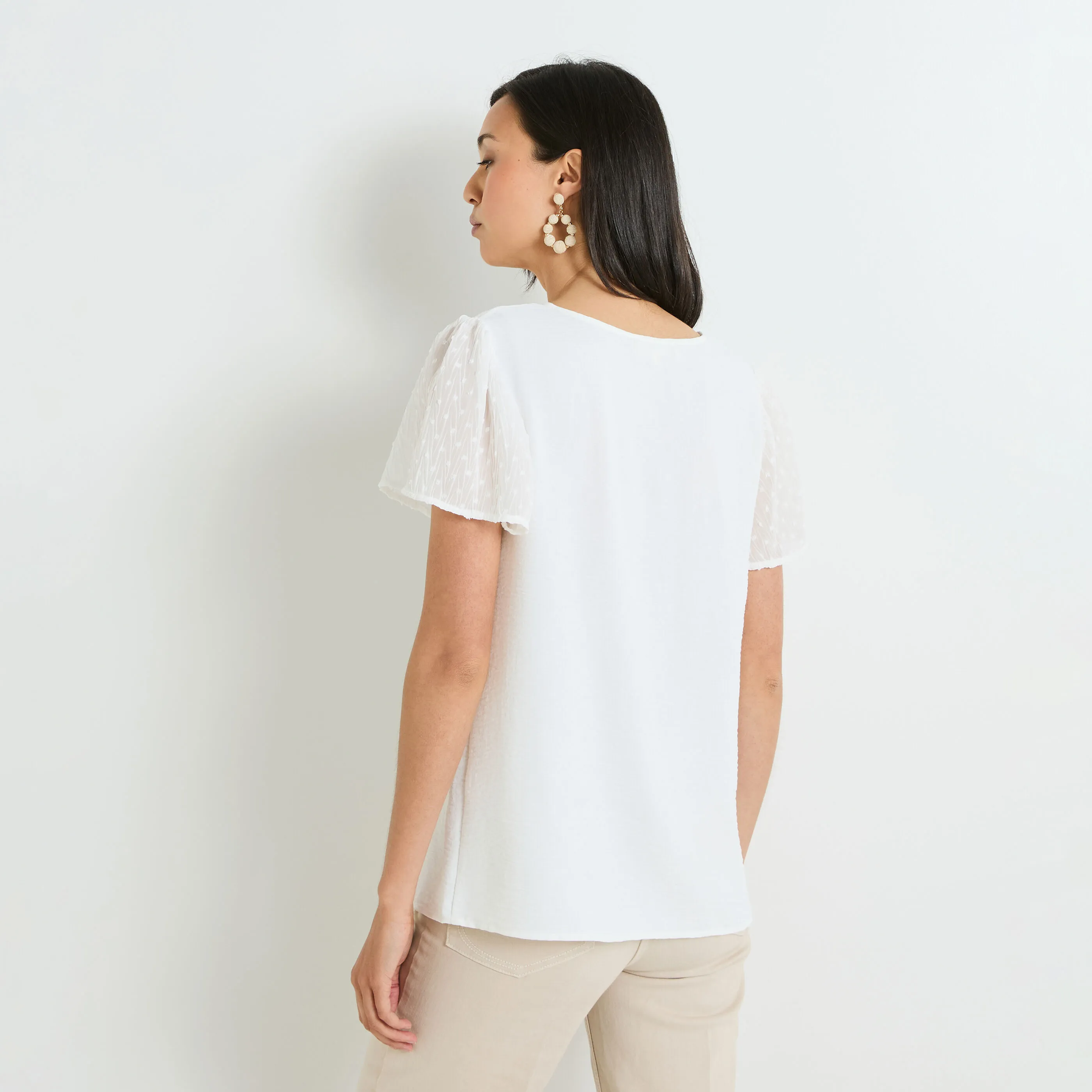 Blouse plumetis femme