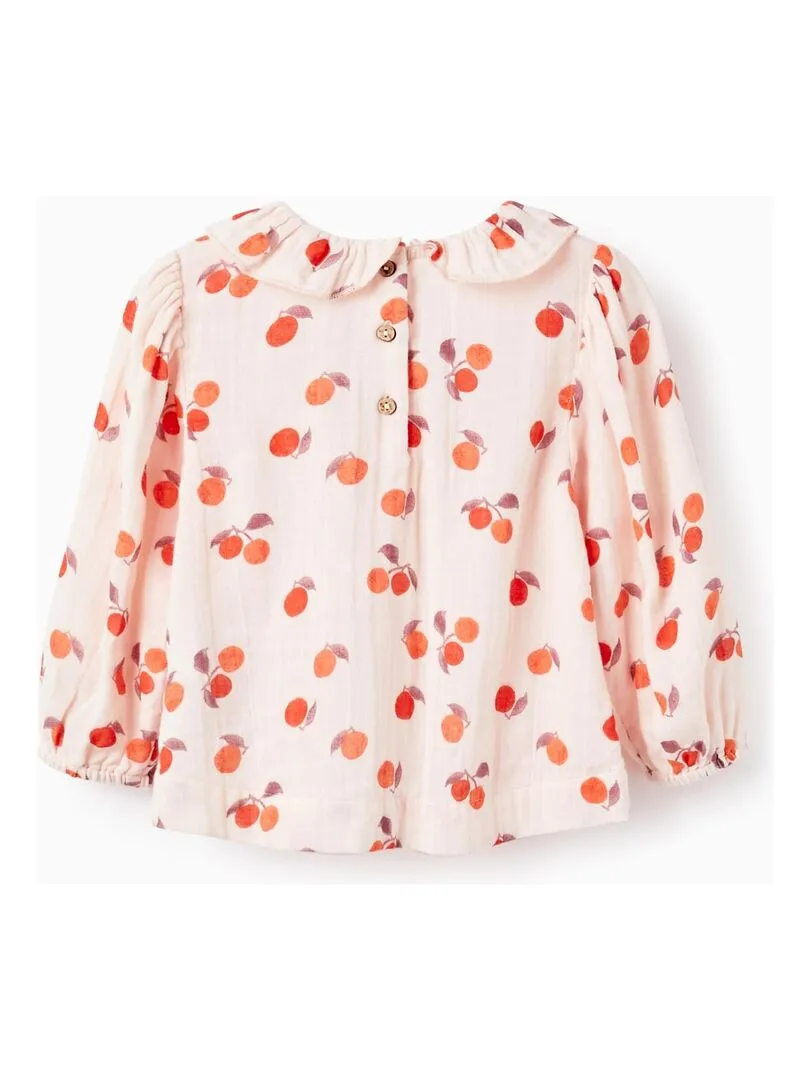 Blouse à manches longues 'Apricots' manches longues SICILIAN DAYS - Rose clair