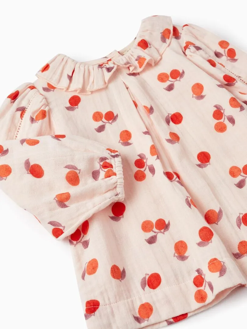 Blouse à manches longues 'Apricots' manches longues SICILIAN DAYS - Rose clair