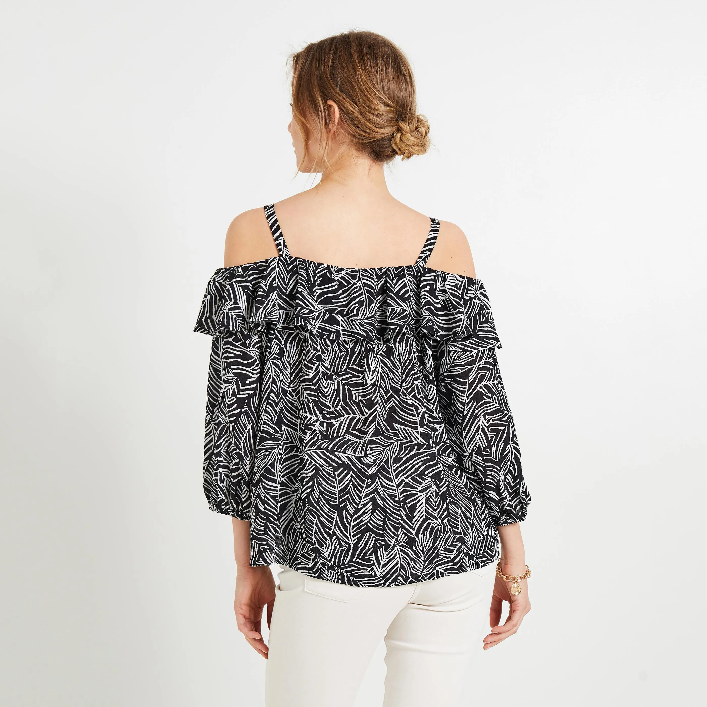 Blouse épaules dénudées femme