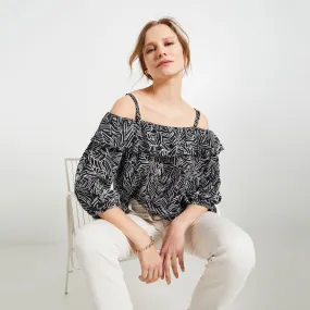 Blouse épaules dénudées femme