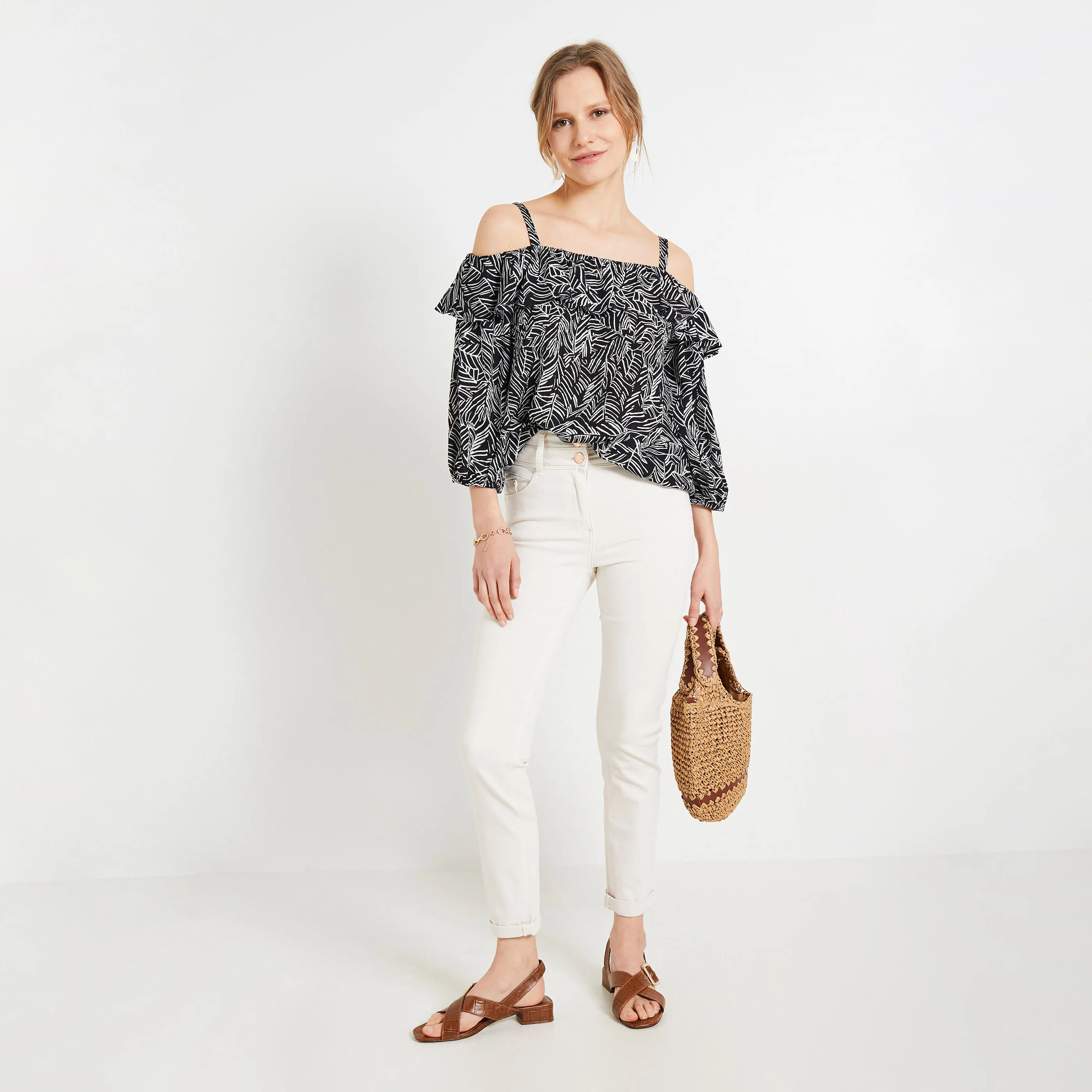 Blouse épaules dénudées femme