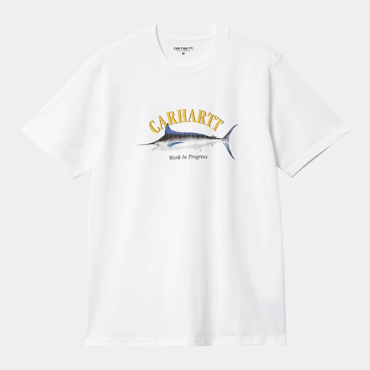 Carhartt WIP - T-shirt blanc à imprimé poisson