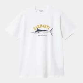 Carhartt WIP - T-shirt blanc à imprimé poisson