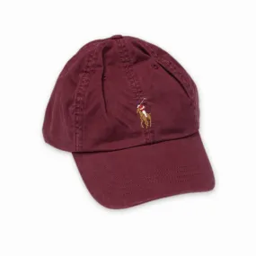 Casquette de coton rouge vin