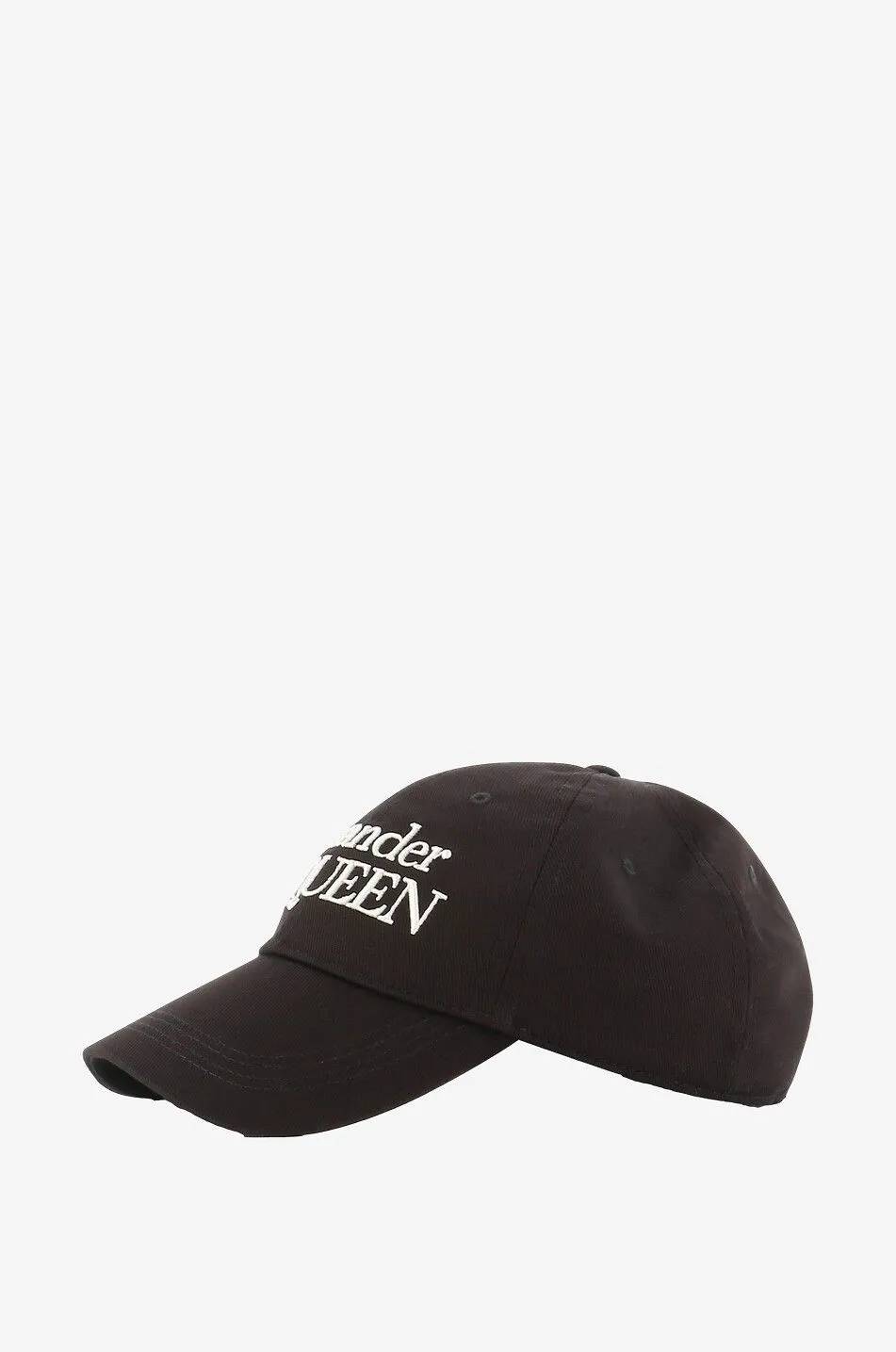 Casquette en gabardine brodée Alexander McQueen Signature