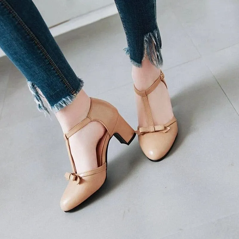 Chaussures Vintage Femme Beige