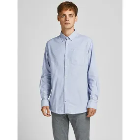 Chemise à boutons Slim Fit Col boutonné Manches longues Bleu en coton Seth | 3 Suisses