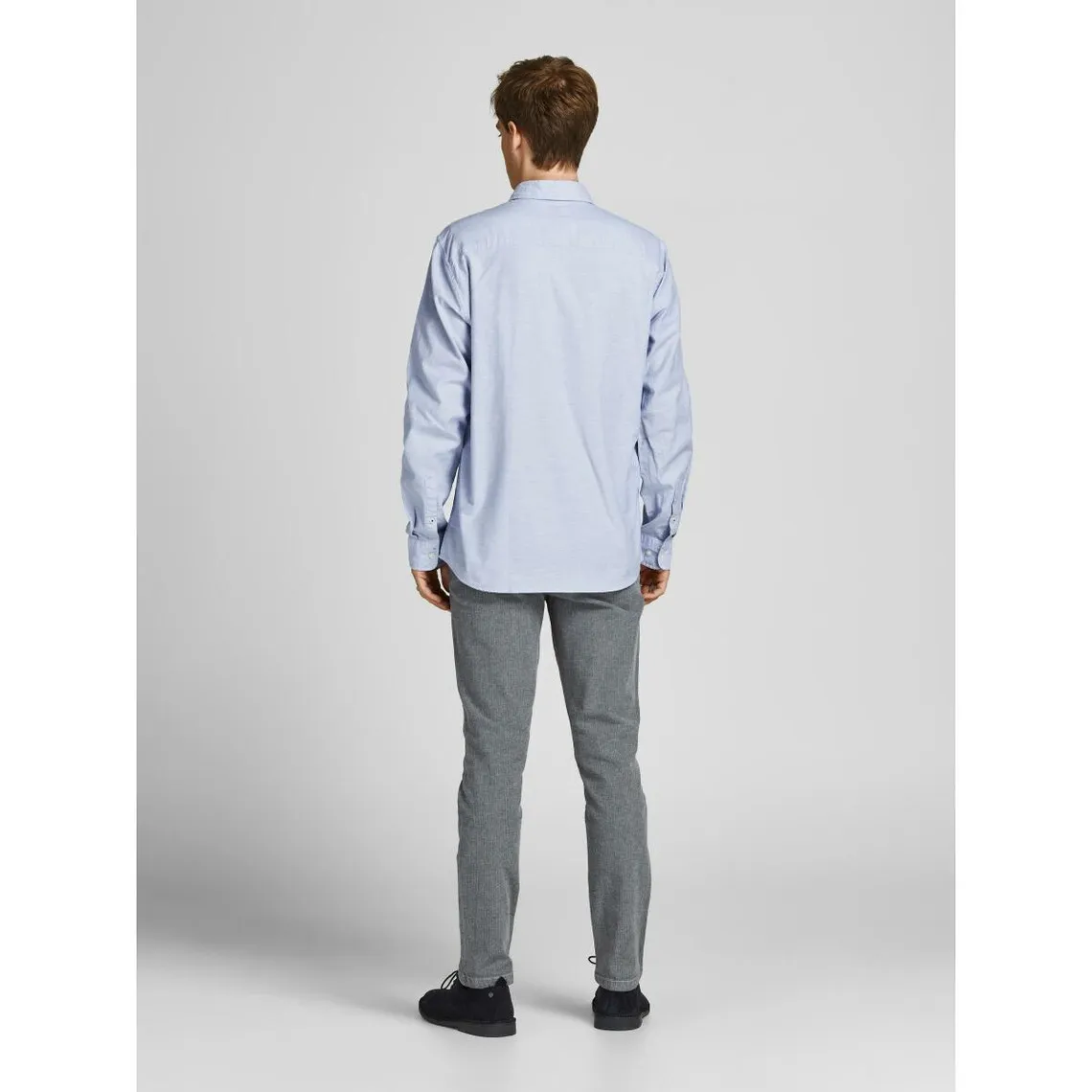 Chemise à boutons Slim Fit Col boutonné Manches longues Bleu en coton Seth | 3 Suisses