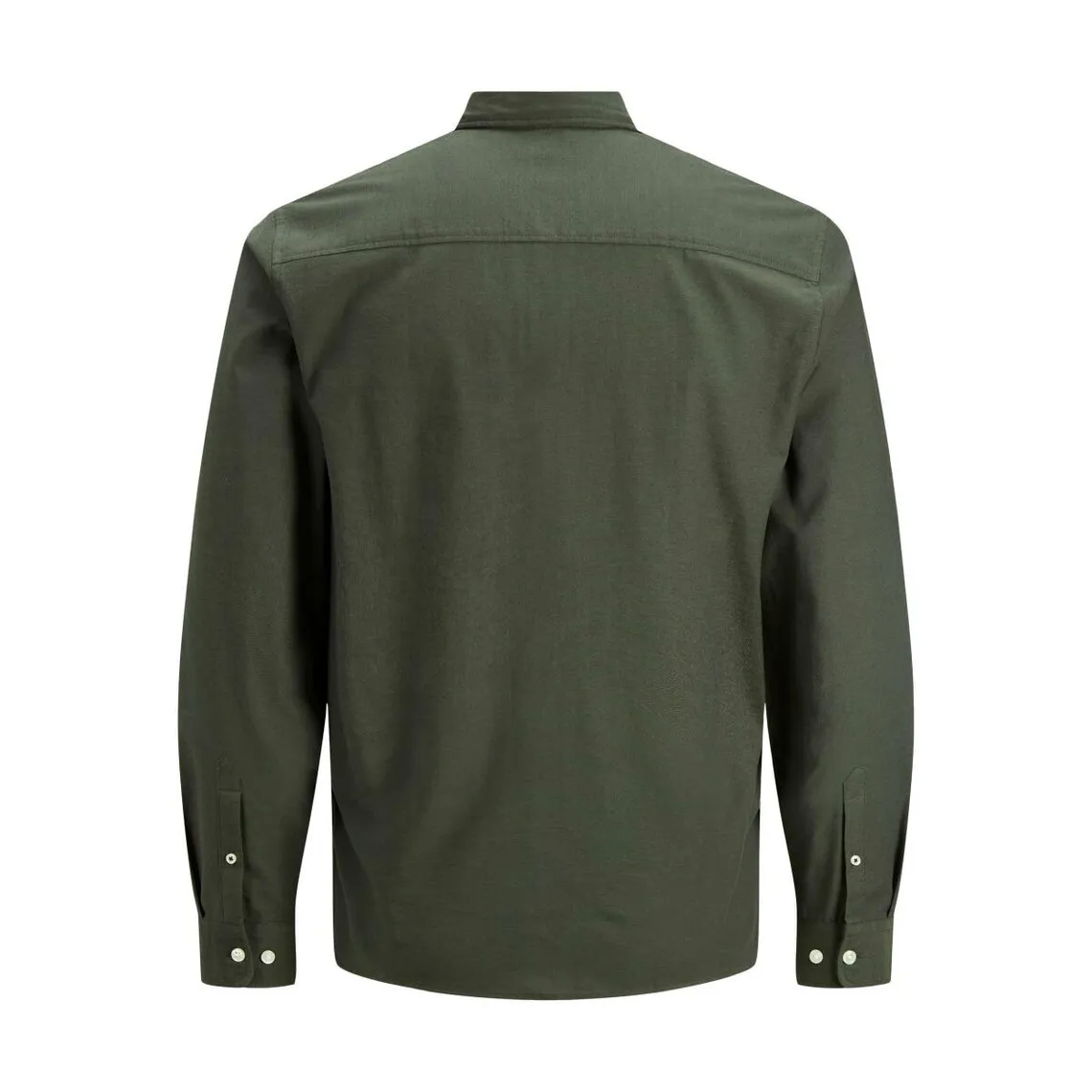 Chemise à boutons Slim Fit Col boutonné Manches longues Vert foncé en coton Tony | 3 Suisses