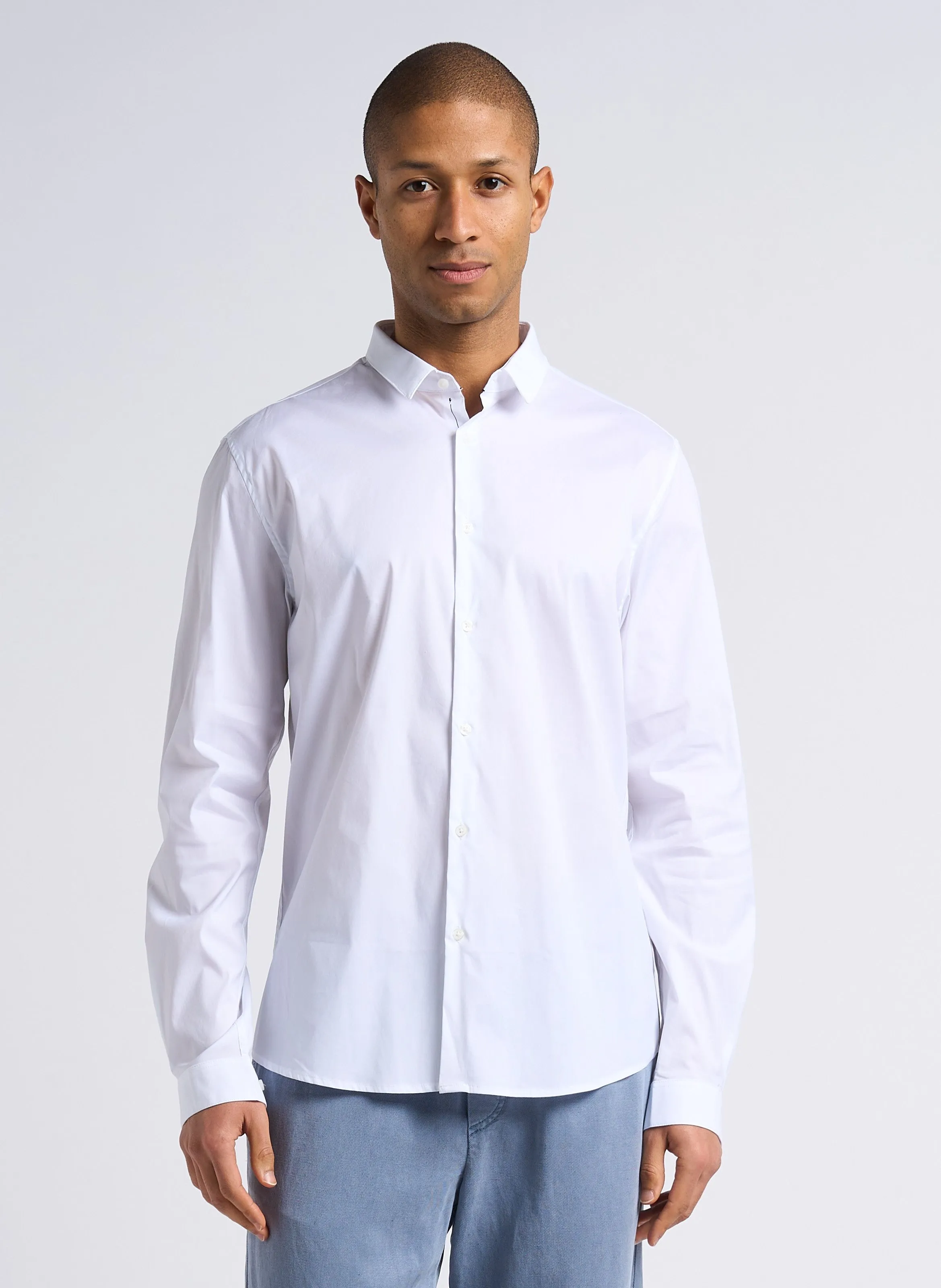 CHEMISE COL CLASSIQUE SLIM-FIT IMPRIMé EN COTON MéLANGé - IKKS pour HOMME | Printemps