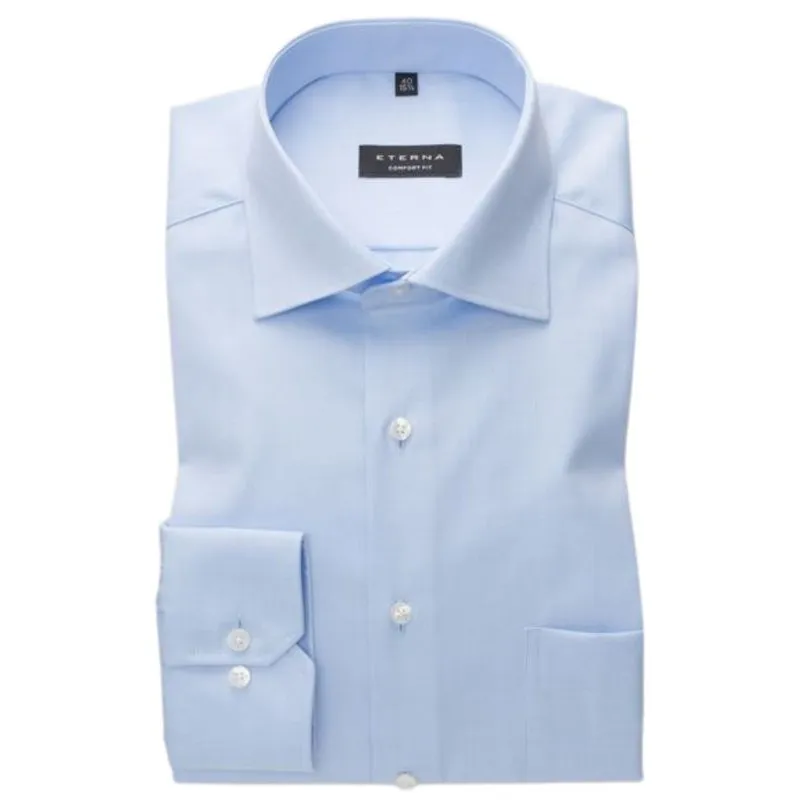 chemise coupe large ETERNA ciel 8817et