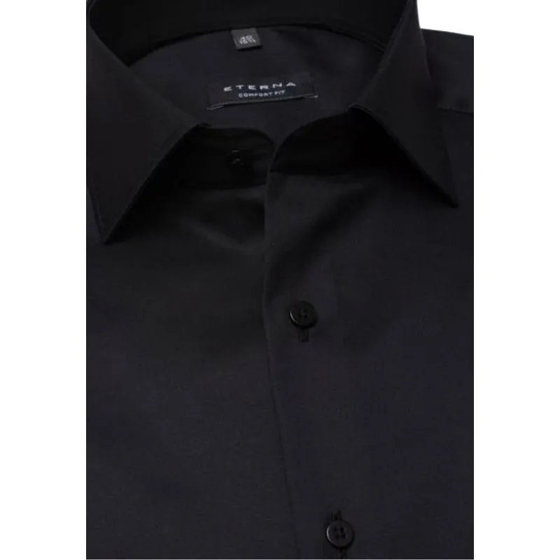 chemise coupe large ETERNA noir 8817et