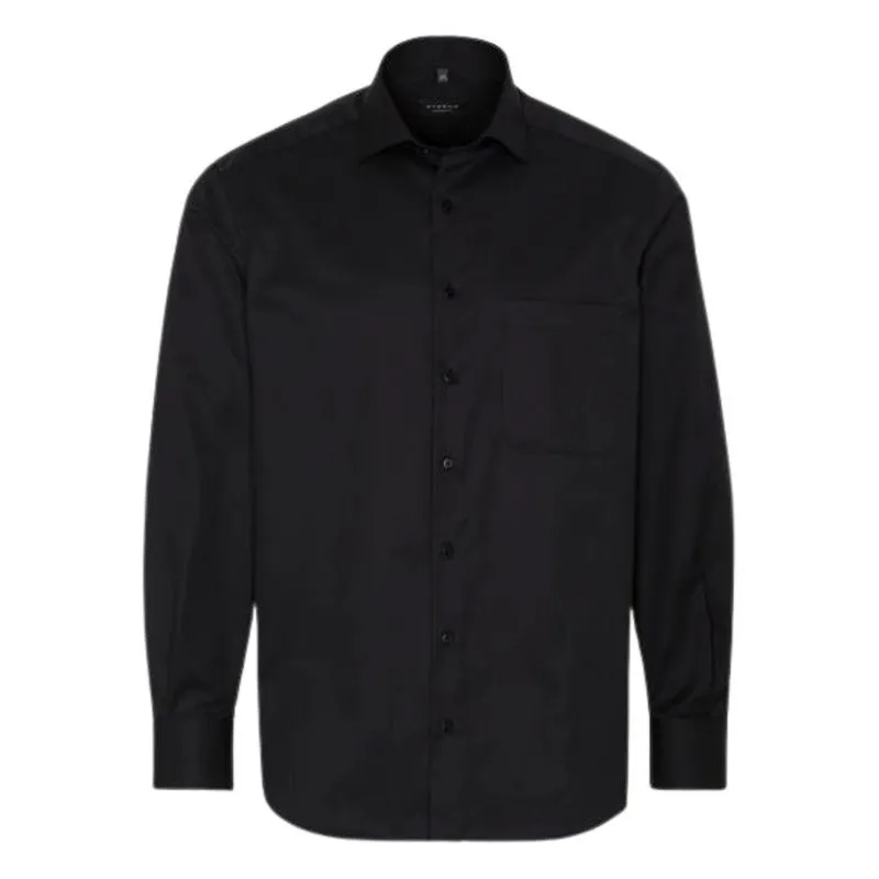 chemise coupe large ETERNA noir 8817et