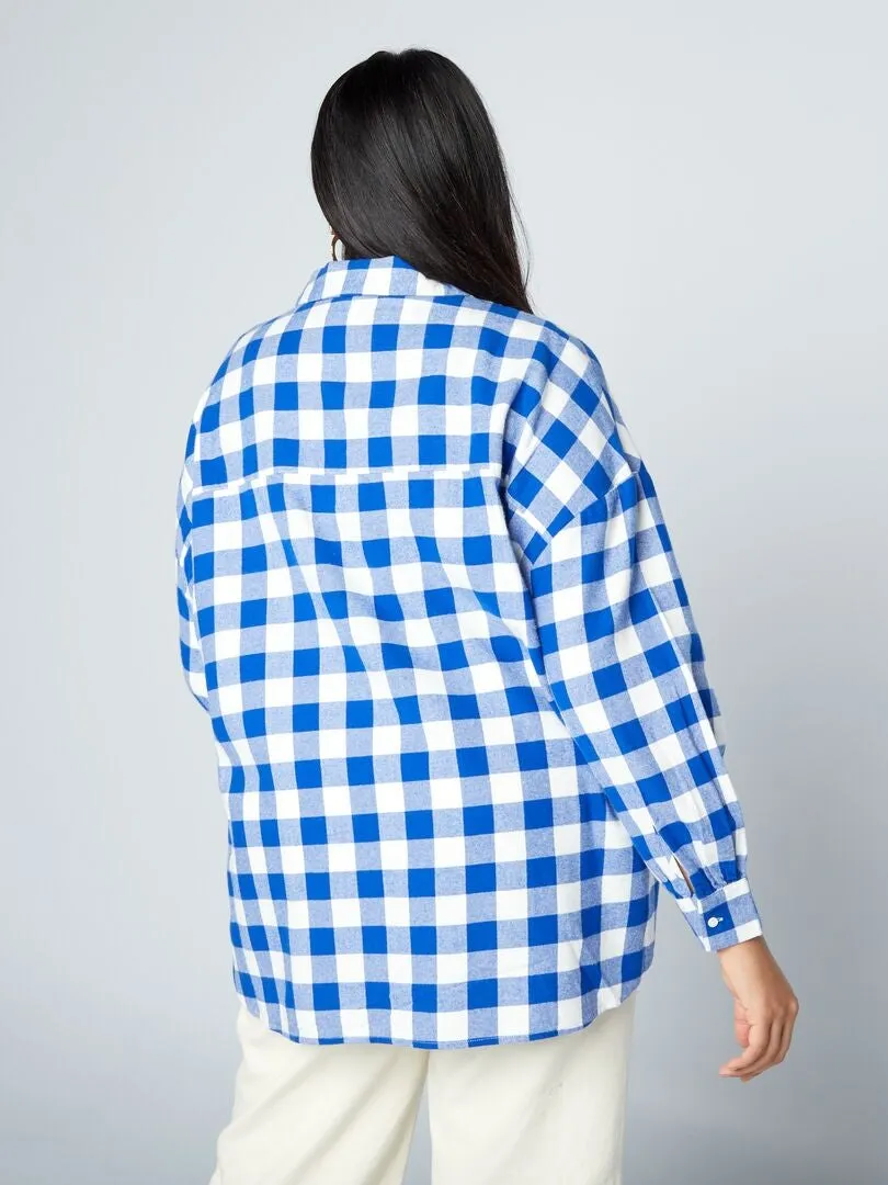 Chemise en flanelle - Bleu/blanc