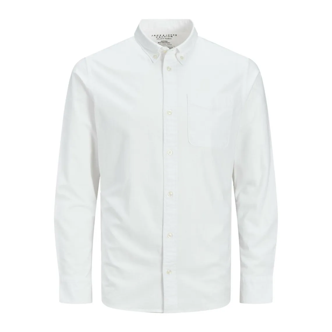 Chemise habillée Slim Fit Col boutonné Manches longues Blanc en coton | 3 Suisses