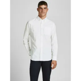 Chemise habillée Slim Fit Col boutonné Manches longues Blanc en coton | 3 Suisses