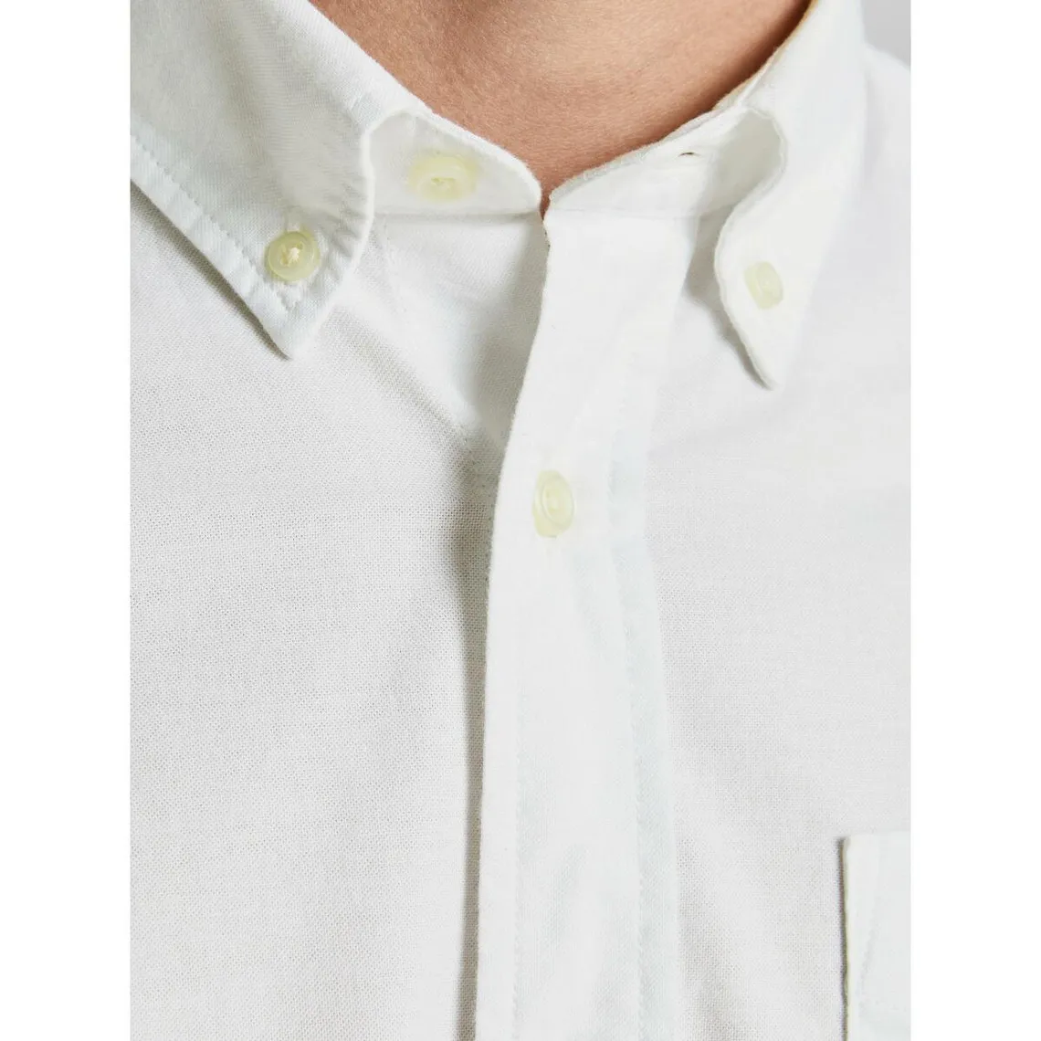 Chemise habillée Slim Fit Col boutonné Manches longues Blanc en coton | 3 Suisses