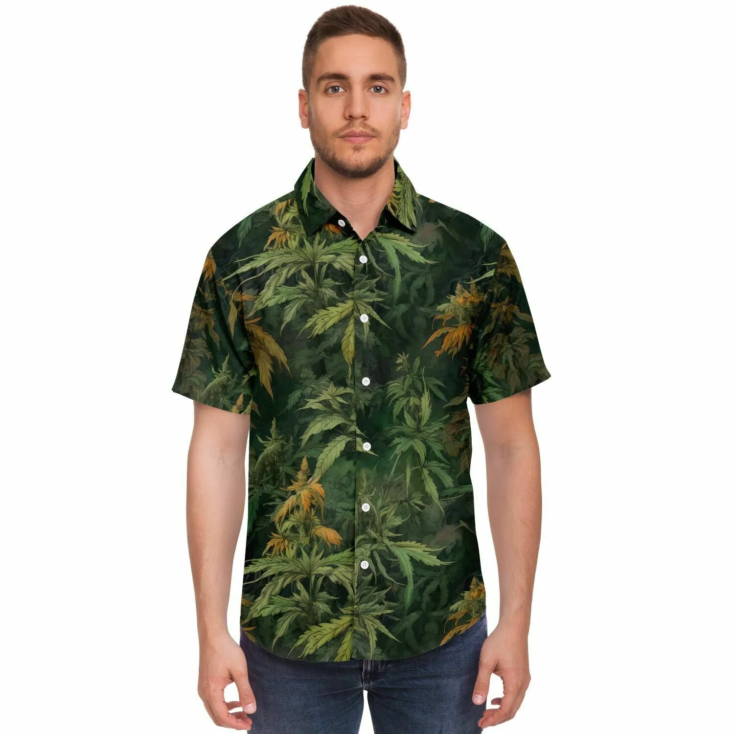 Chemise homme manches courtes - Cannabis