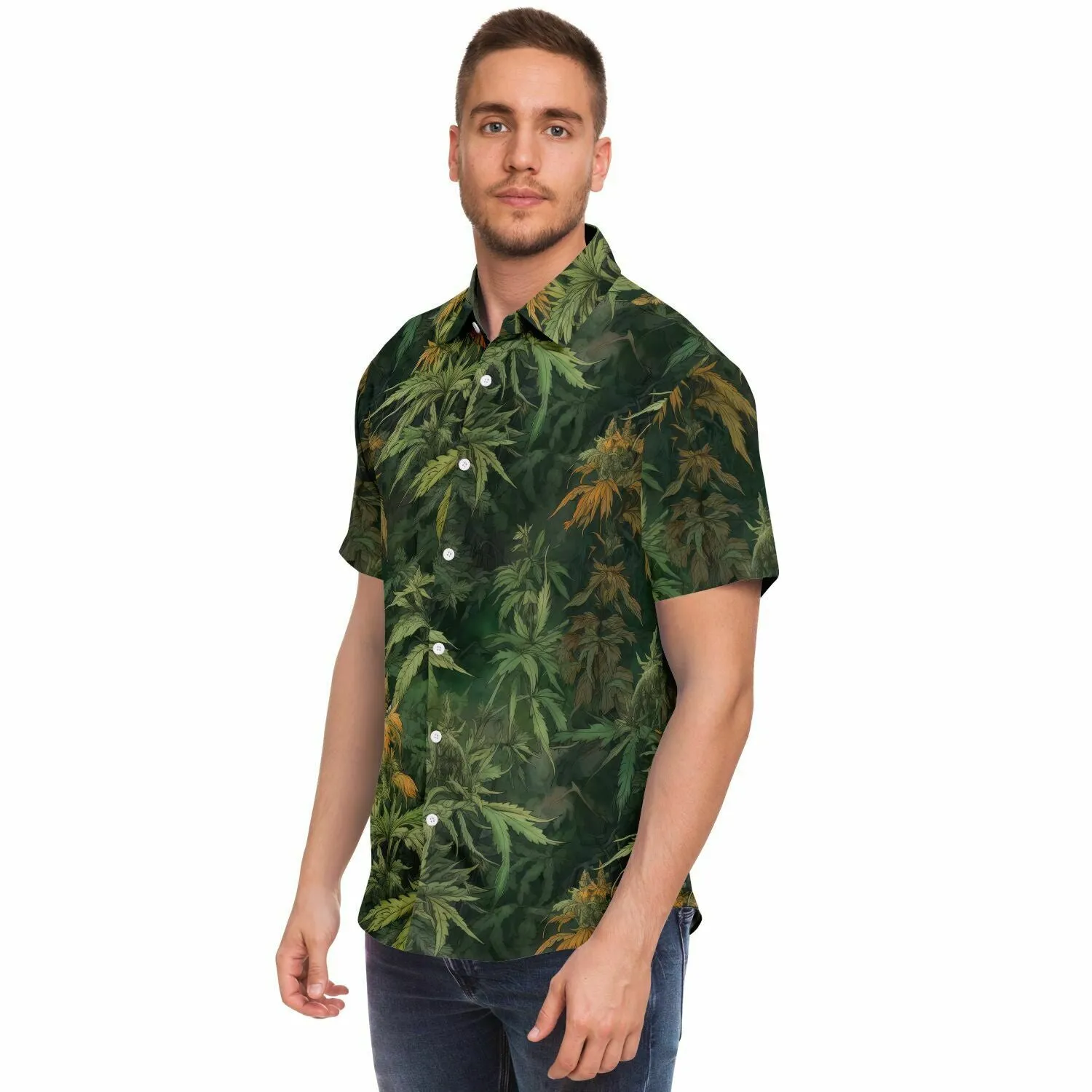 Chemise homme manches courtes - Cannabis