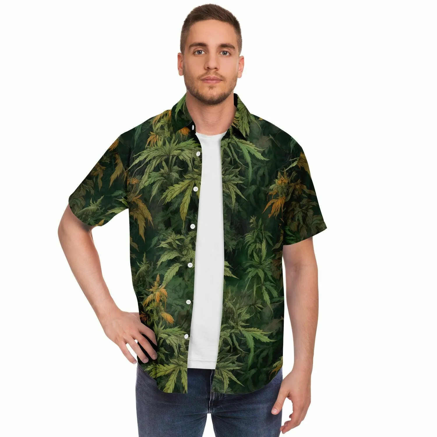 Chemise homme manches courtes - Cannabis