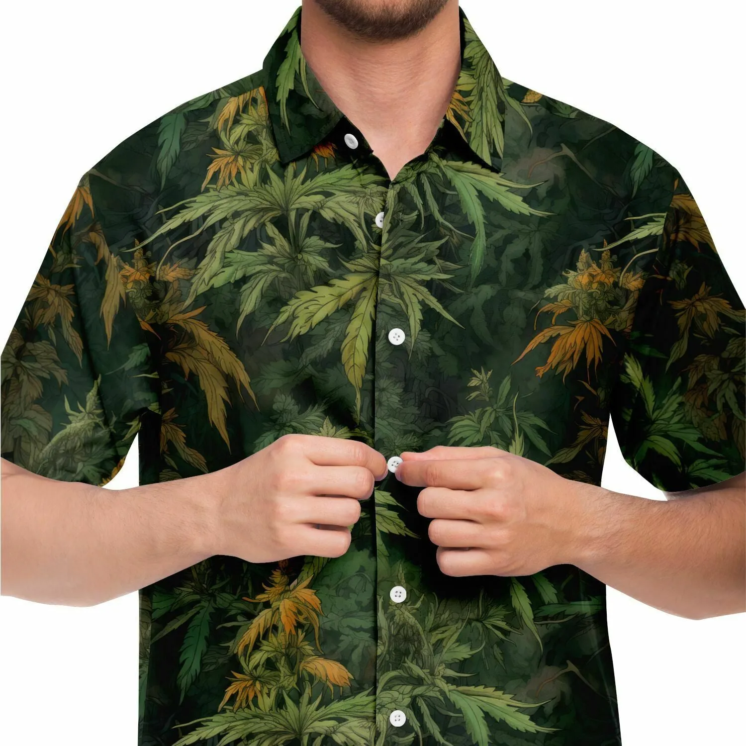 Chemise homme manches courtes - Cannabis