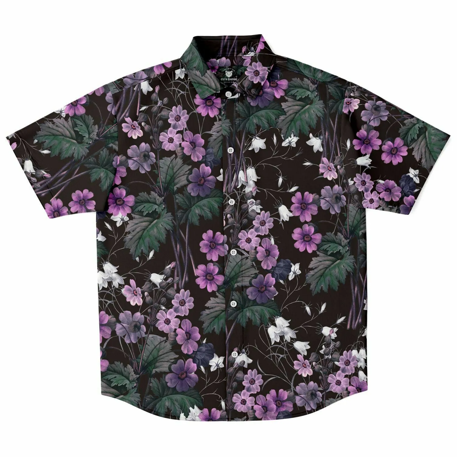 Chemise homme manches courtes à fleurs