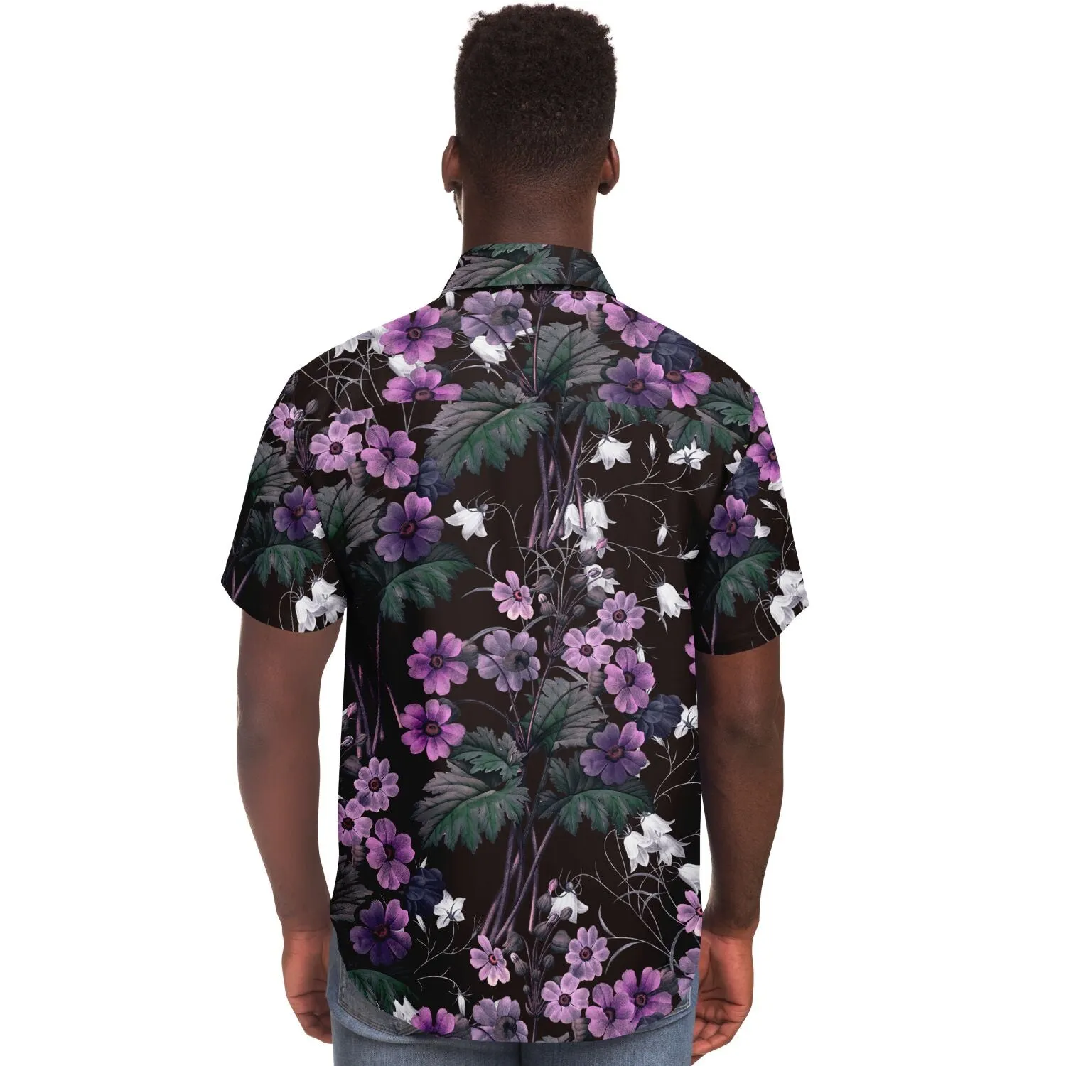 Chemise homme manches courtes à fleurs