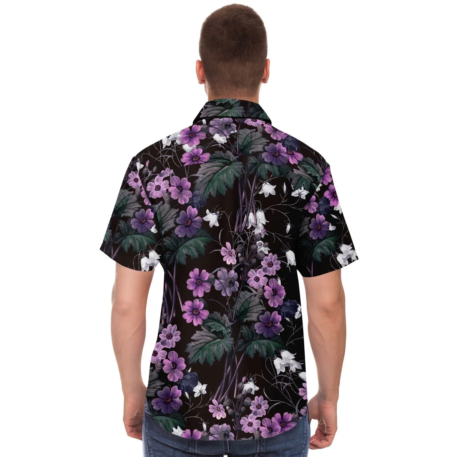 Chemise homme manches courtes à fleurs