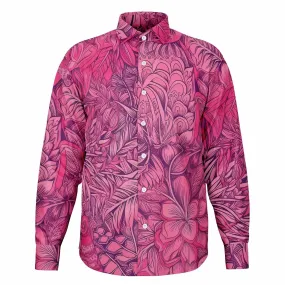 Chemise homme manches longues à fleurs