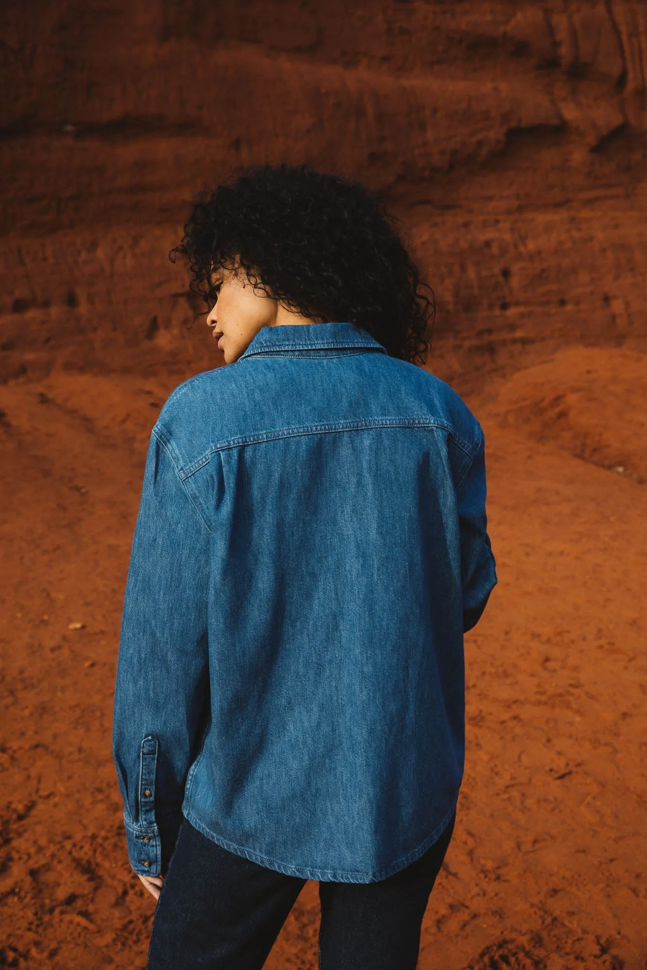 Chemise Liberté jean bleu midi