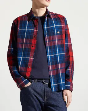 Chemise Regular Fit Tartan rouge/bleu