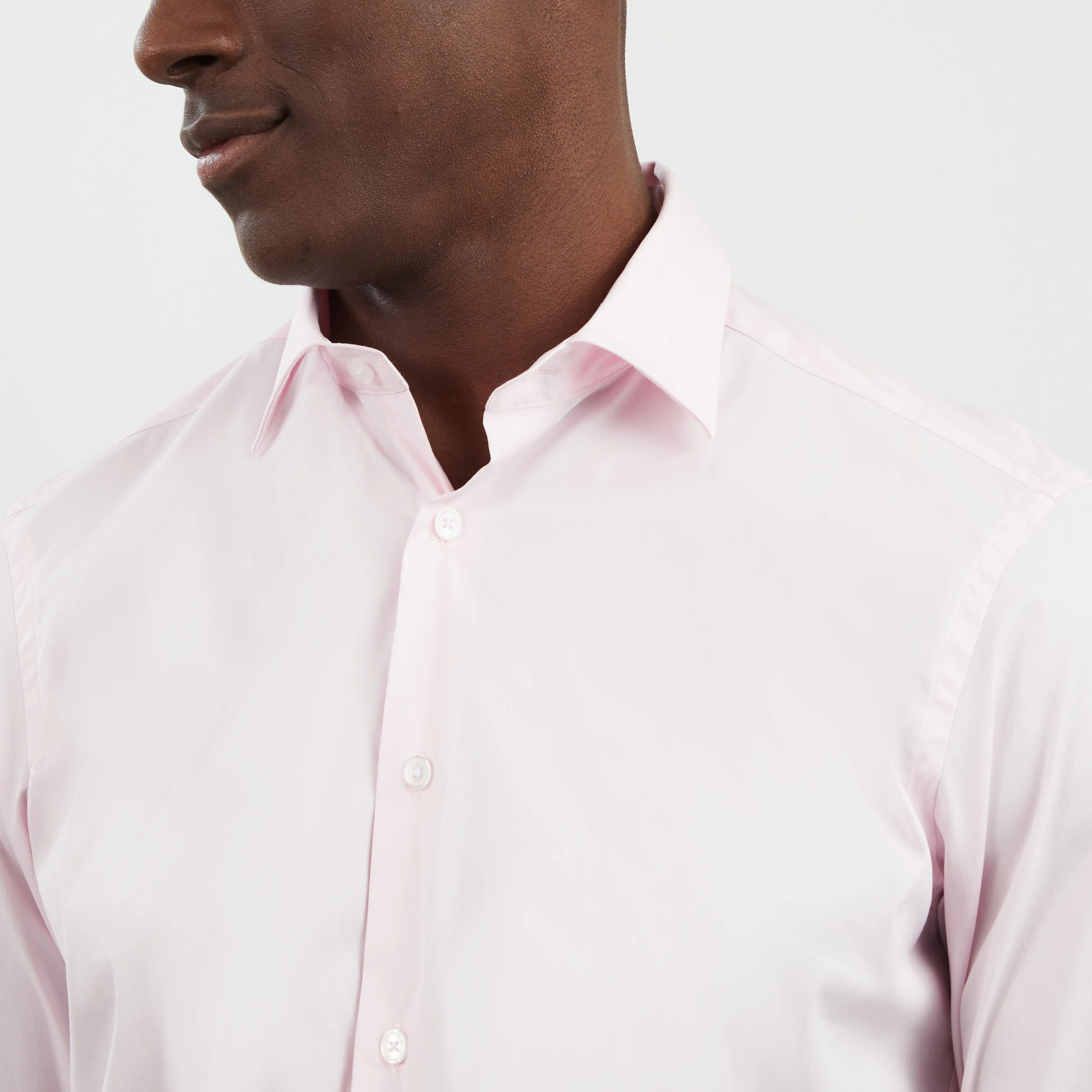 Chemise rose slim fit