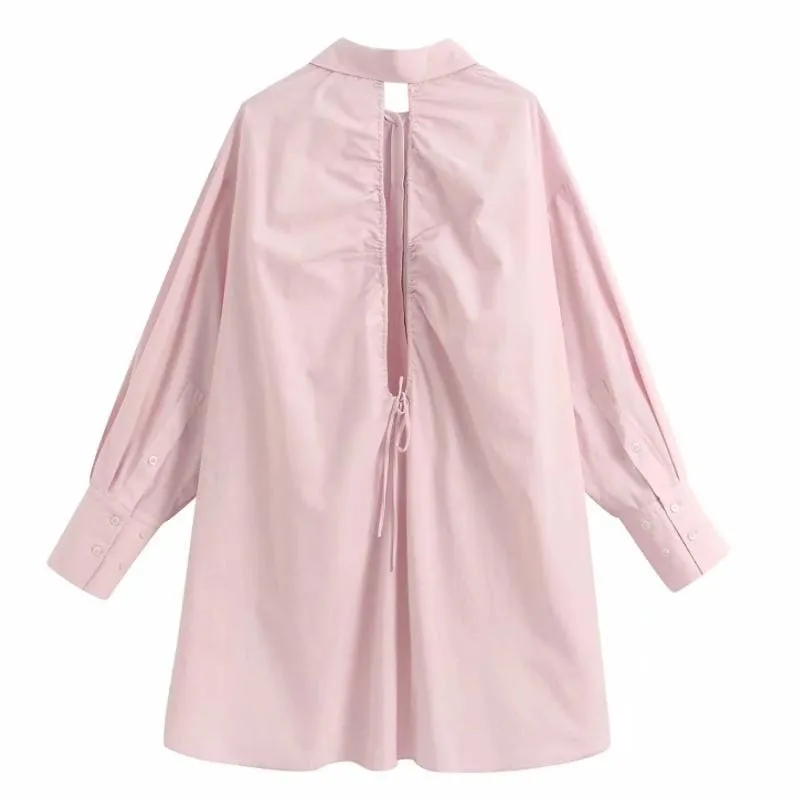 Chemise Rose Unie Année 80