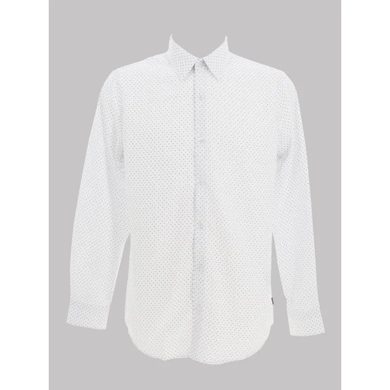 Chemise slim fit satin stretch blanc homme - Izac | wimod