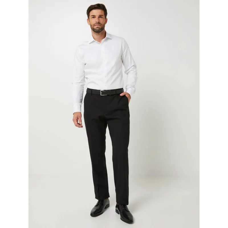 Chemise slim fit satin stretch blanc homme - Izac | wimod