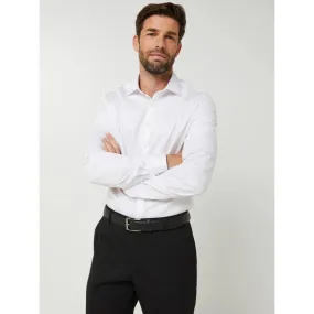 Chemise slim fit satin stretch blanc homme - Izac | wimod