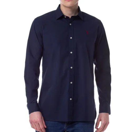 Chemise Us Polo Assn slim fit bleu marine