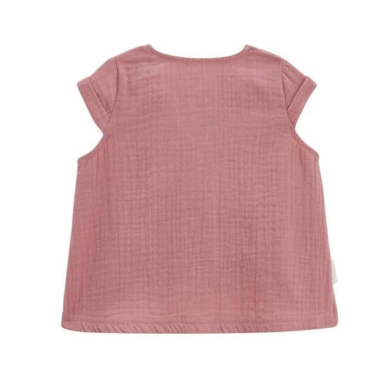 Chemisier fille en gaze de coton Olbia rose - Petit Beguin