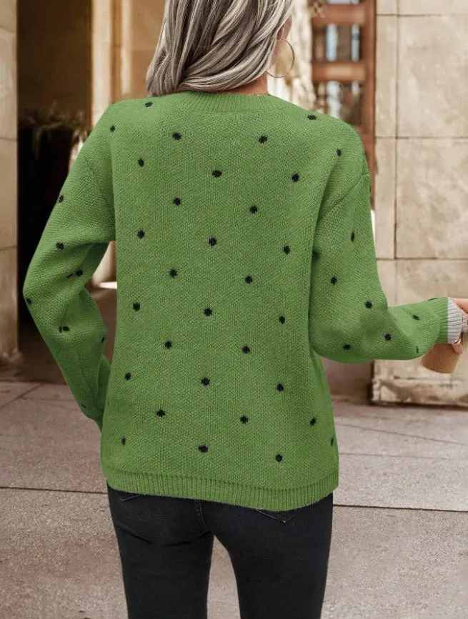 Cynthia - Pull en maille à motif à pois