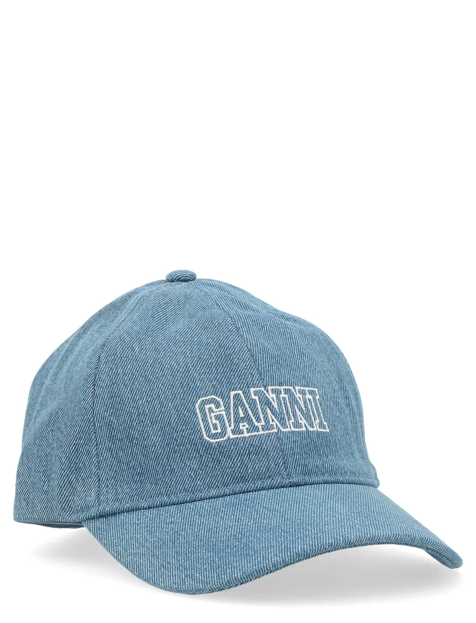 Ganni Casquette en denim bleu clair